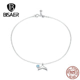 925 Sterling Silver Mermaid's Story Chain Silver Anklets For Women