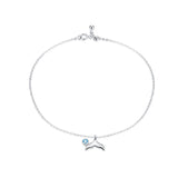 925 Sterling Silver Mermaid's Story Chain Silver Anklets For Women