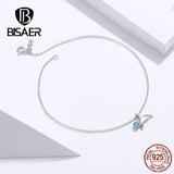 925 Sterling Silver Mermaid's Story Chain Silver Anklets For Women