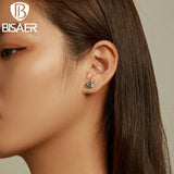 Chameleon Stud Earrings 925 Sterling Silver Animal Delicate Earrings Women