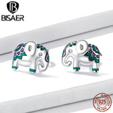 Mini Elephant Stud Earring 925 Sterling Silver Animal Delicate Earrings Gift