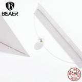 Natural Pearl 925 Silver Mermaid Line Necklace Pearls Charm Jewelry Gift