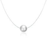 Natural Pearl 925 Silver Mermaid Line Necklace Pearls Charm Jewelry Gift