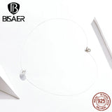 Natural Pearl 925 Silver Mermaid Line Necklace Pearls Charm Jewelry Gift