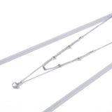 925 Sterling Silver Heart Pendant Necklace Original Chain Women Gift EFN168