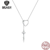 925 Silver Heart Pendant Love Link Chain Necklace for Women