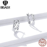 925 Silver CZ Forever Circle Earrings Studs EFE440