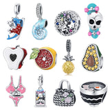 925 Silver Shark Avocado Bikini Charms DIY Bracelet Jewelry