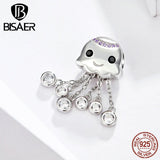 925 Sterling Silver Octopus Pendant Bead for Bracelets