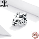 925 Sterling Silver Off-road Vehicle Beads Car Charms Pendant