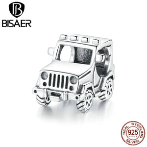925 Sterling Silver Off-road Vehicle Beads Car Charms Pendant