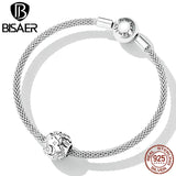 925 Sterling Silver Zircon Sun Charm Bracelet DIY Retro Bead