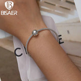 925 Sterling Silver Zircon Sun Charm Bracelet DIY Retro Bead
