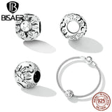 925 Sterling Silver Zircon Sun Charm Bracelet DIY Retro Bead