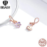 Phalaenopsis Flower Charms 925 Sterling Silver Bead Pendant DIY Jewelry