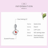 925 Silver Poker Love Pendant Ace Charms DIY Jewelry