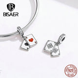 925 Silver Poker Love Pendant Ace Charms DIY Jewelry
