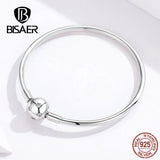 925 Sterling Silver Round Clasp Bracelet for Women