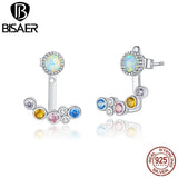 Colorful Zircon Opal Earrings Sterling Silver EFE392