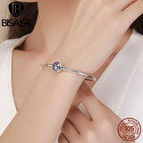 925 Silver Zircon Moon Star Bracelet - Fine Jewelry ECB080