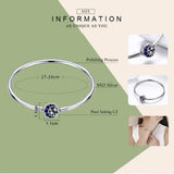 925 Silver Zircon Moon Star Bracelet - Fine Jewelry ECB080