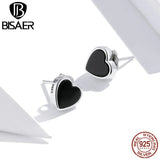 925 Sterling Silver Heart Stud Earrings Agate Small Earrings Wedding Jewelry