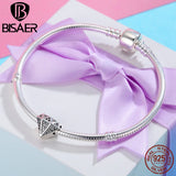 925 Silver Geometric Charm Beads Zircon Bracelet Jewelry