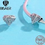 925 Silver Geometric Charm Beads Zircon Bracelet Jewelry
