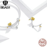 Sterling Silver Yellow Rose Enamel Charm Pendant