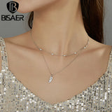 Sterling Silver Wheat Ears Necklace Shell Pearl Pendant