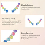 Colorful Smile Earrings 925 Sterling Silver Girl Jewelry