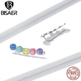Colorful Smile Earrings 925 Sterling Silver Girl Jewelry