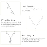 Star&Moon Necklace 925 Sterling Silver Dream Time Necklace Pendant Women