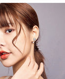 Starfish & Pearls Stud Earrings 925 Silver Zircon Earrings