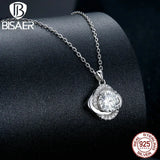 1CT D Moissanite Necklace Geometric Platinum Chain 925 Silver