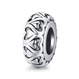 Vintage Sterling Silver Flower Lace Spacer Beads for Bracelets