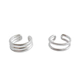 925 Silver Multilayer Ear Cuff Clip Earrings for Women Girl