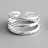 925 Silver Multilayer Ear Cuff Clip Earrings for Women Girl
