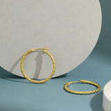 Femme Round Hoop Earrings 925 Sterling Silver 18k Cuff Earrings