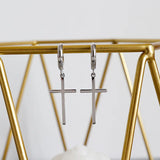 925 Silver Cross Earrings Personality Jewelry Gift