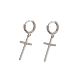 925 Silver Cross Earrings Personality Jewelry Gift