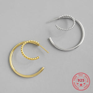 925 Sterling Silver Circle Earrings for Women - Fine Jewelry