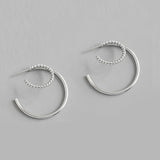925 Sterling Silver Circle Earrings for Women - Fine Jewelry