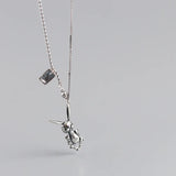 925 Sterling Silver Bunny Necklace Retro Style Jewelry