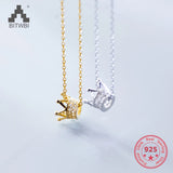925 Sterling Silver Necklace 100 Languages Crown Smart Necklaces For Women