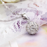 Long Zircon Necklace Micro-Set Pendant Sterling Silver Jewelry