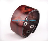 Brown Vintage Men's Surfer Leather Bracelet Wide Cuff