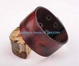 Brown Vintage Men's Surfer Leather Bracelet Wide Cuff