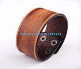 Vintage Men's Surfer Leather Bracelet Wide Cuff
