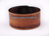 Vintage Men's Surfer Leather Bracelet Wide Cuff